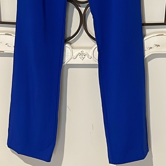 DANIELLE BERNSTEIN BY MEWOREWHAT HIGH RISE WIDE LEG TROUSERS CORAL BLUE SIZE 00 - Picture 4 of 14